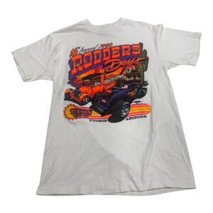 Vintage Hanes Beefy-Tee 1990 16th Annual Rodders Days Tucson L Single Stitch Tee